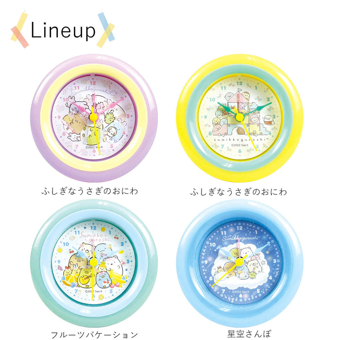 T'S Factory Round Alarm Clock Sumikko Gurashi Mysterious Rabbit Garden- Japan Figure Store - #1 Bring To You The Best Japanese Goods