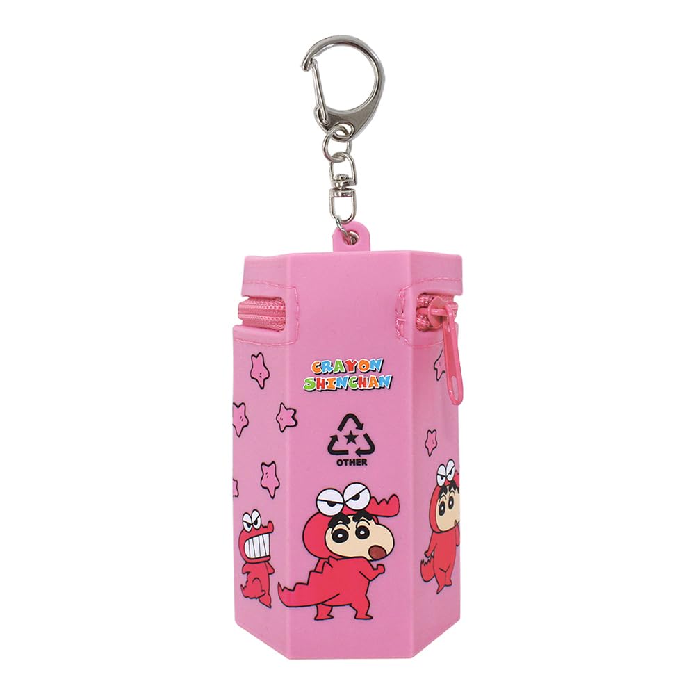 Tees Factory Shin-Chan Silicone Mini Pouch Chocobi/Pink KS-5544150CP- Japan Figure Store - #1 Bring To You The Best Japanese Goods