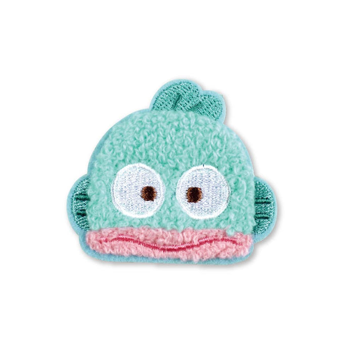 T's Factory Sanrio Fluffy Embroidery Hangyodon H5.1xW6xD0.3cm SR-5541608HD- Japan Figure Store - #1 Bring To You The Best Japanese Goods