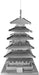 Tenyo Five-Story Pagoda Japan Metallic Nano Puzzle 16.9X12.1X0.7Cm- Japan Figure Store - #1 Bring To You The Best Japanese Goods