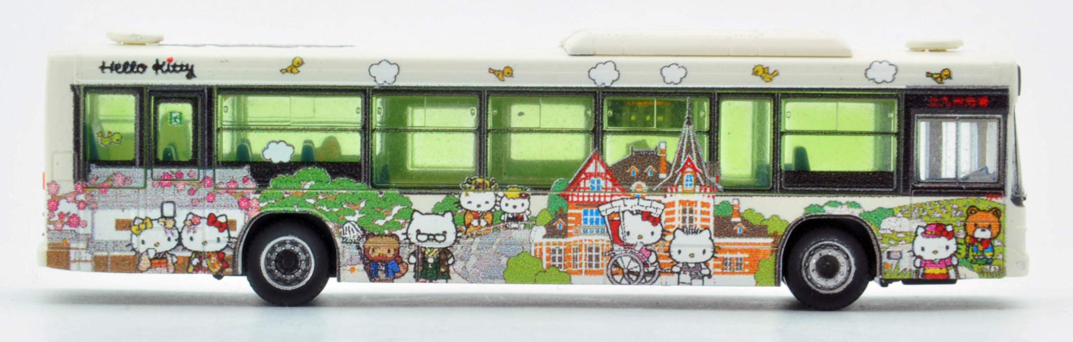 Tomytec Hello Kitty Character Bus 2 Ribbon Ver - Kitakyushu City Diorama Limited Edition- Japan Figure Store - #1 Bring To You The Best Japanese Goods