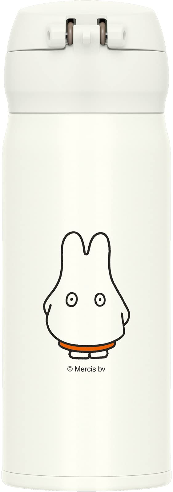 Thermos Vacuum Insulated Water Bottle 400ml Miffy White/Orange JNL-404B- Japan Figure Store - #1 Bring To You The Best Japanese Goods
