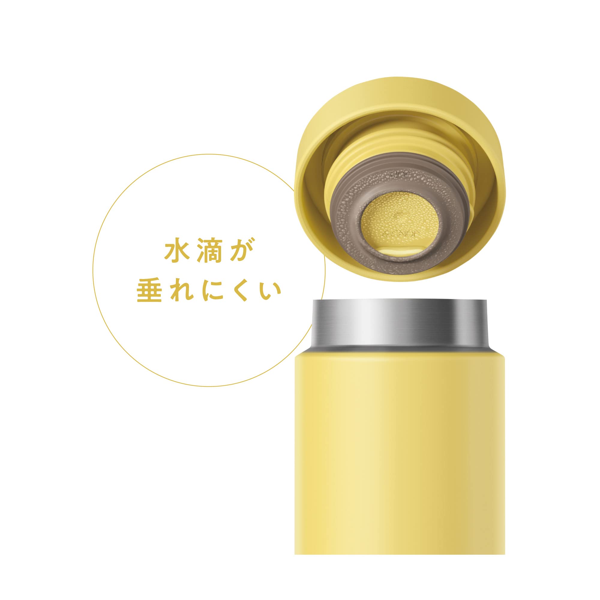 Thermos Water Bottle, Vacuum Insulated & Portable (Yellow) 480ml Insulated Bottle Made In Japan- Japan Figure Store - #1 Bring To You The Best Japanese Goods