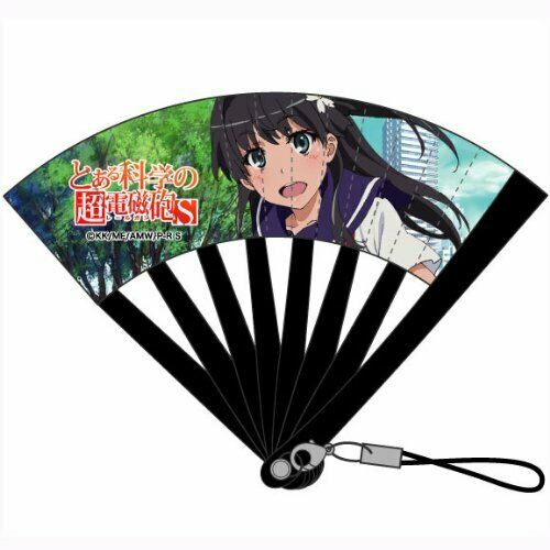 To Aru Kagaku No Railgun S Mini Folding Fan Strap Saten- Japan Figure Store - #1 Bring To You The Best Japanese Goods