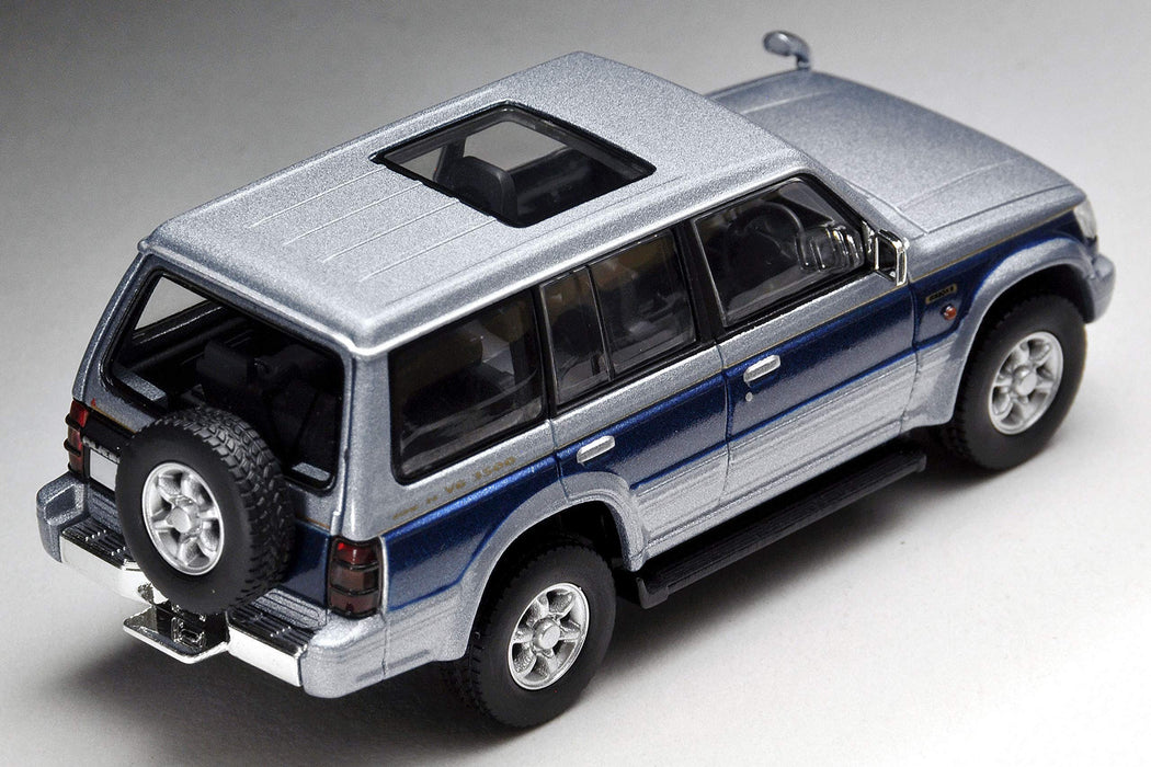 Tomytec Neo 1/64 Mitsubishi Pajero Mid Roof Wide Super Exceed Silver/Blue- Japan Figure Store - #1 Bring To You The Best Japanese Goods
