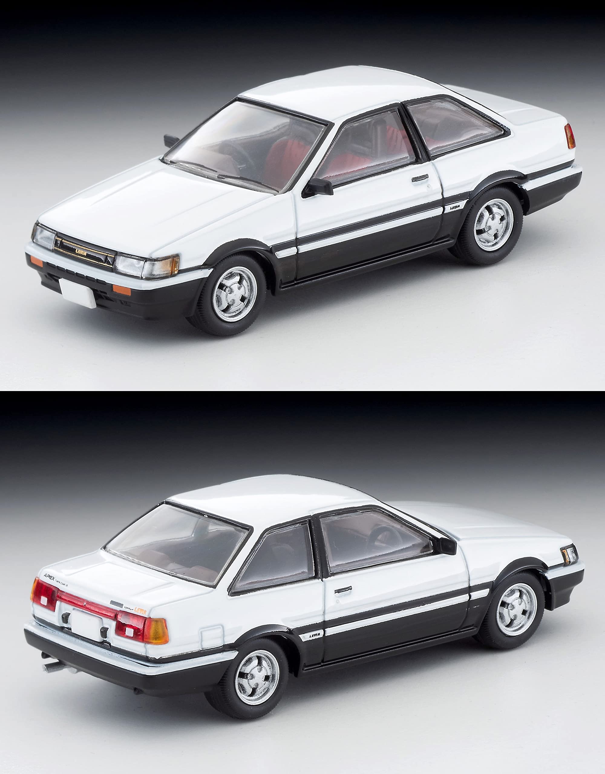 Tomica Limited Vintage Neo Lv-N284A Toyota Corolla Levin GT-Apex White/Black 1984- Japan Figure Store - #1 Bring To You The Best Japanese Goods