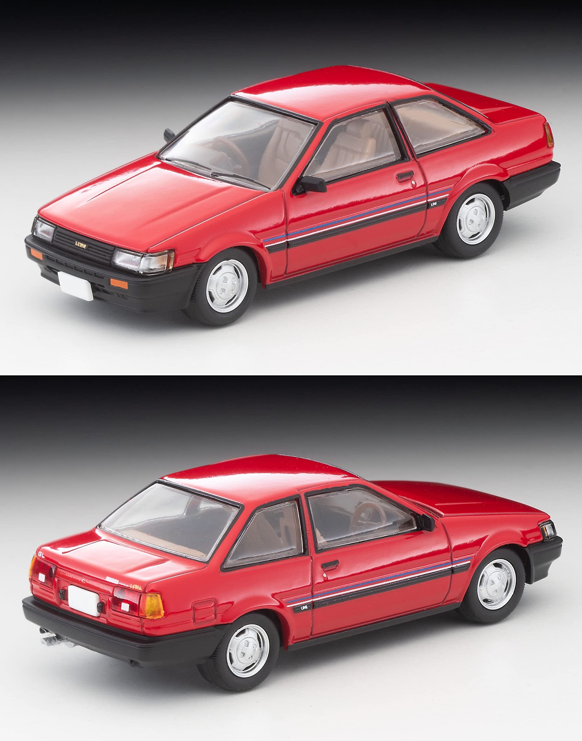 Tomytec Tomica Limited Vintage Neo Toyota Corolla Levin 2-Door Lime Red 1984- Japan Figure Store - #1 Bring To You The Best Japanese Goods