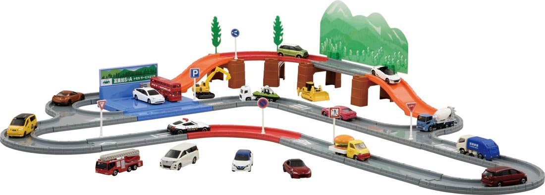 Takara Tomy Tomica World Town Road Set Japanese Road Toys Plastic Vehicle Models- Japan Figure Store - #1 Bring To You The Best Japanese Goods