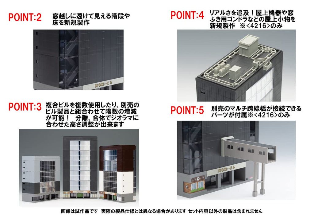 Tomytec 7-Story Round Window Complex Building Tomix N Gauge 4216 Railway Model Supplies- Japan Figure Store - #1 Bring To You The Best Japanese Goods