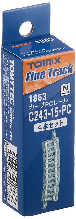 Tomytec Model Supplies - Set of 4 Tomix Curved PC Rail C243-15 N Gauge 1863- Japan Figure Store - #1 Bring To You The Best Japanese Goods