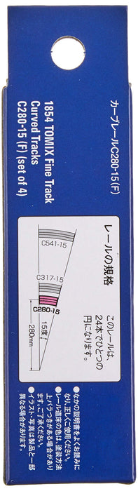 Tomytec Tomix N Gauge Curved Rail C280-15 F Set of 4 Railway Model Supplies- Japan Figure Store - #1 Bring To You The Best Japanese Goods