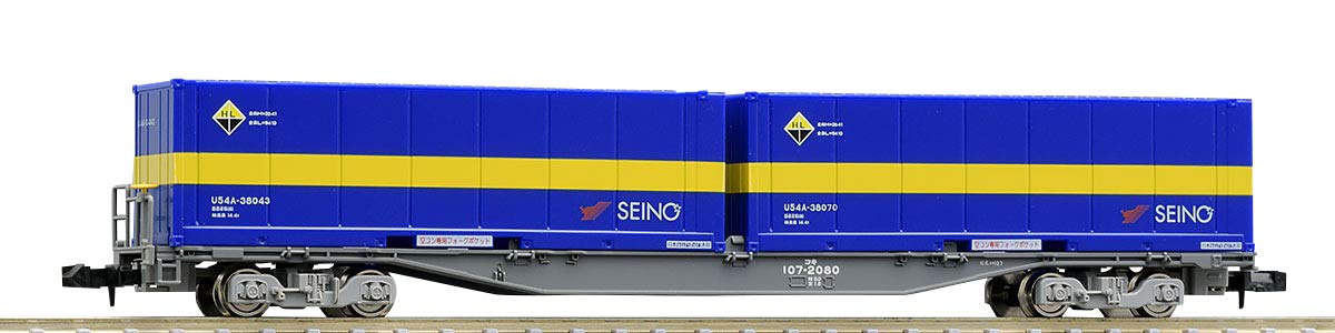 Tomytec 8731 Railway Model Freight Car ��� Tomix N Gauge Koki 107 with Seino Transport Container Expansion- Japan Figure Store - #1 Bring To You The Best Japanese Goods