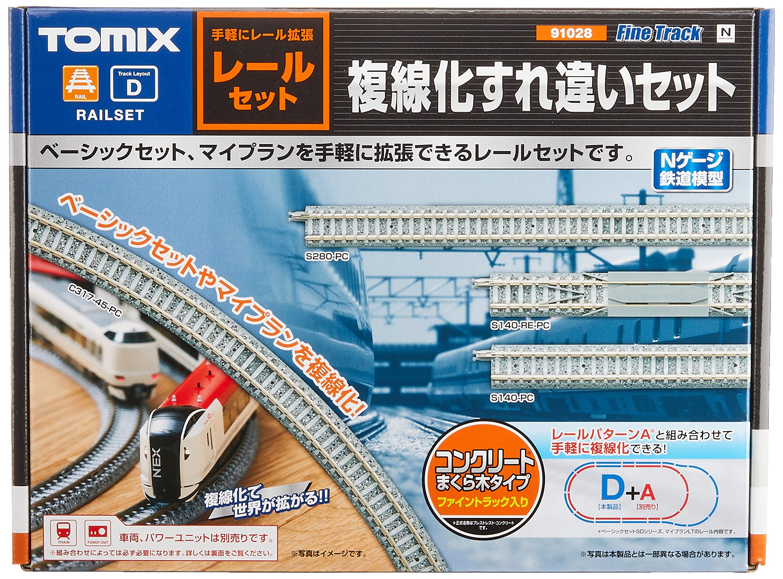 Tomytec 91028 Rail Set - Double Track D Pattern for Tomix N Gauge Model Railway- Japan Figure Store - #1 Bring To You The Best Japanese Goods