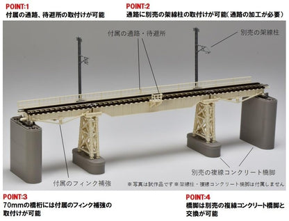 Tomix N Gauge Ivory Brick Trestle Bridge S280 (F) 2 Pieces 3277 Tomytec Japan- Japan Figure Store - #1 Bring To You The Best Japanese Goods