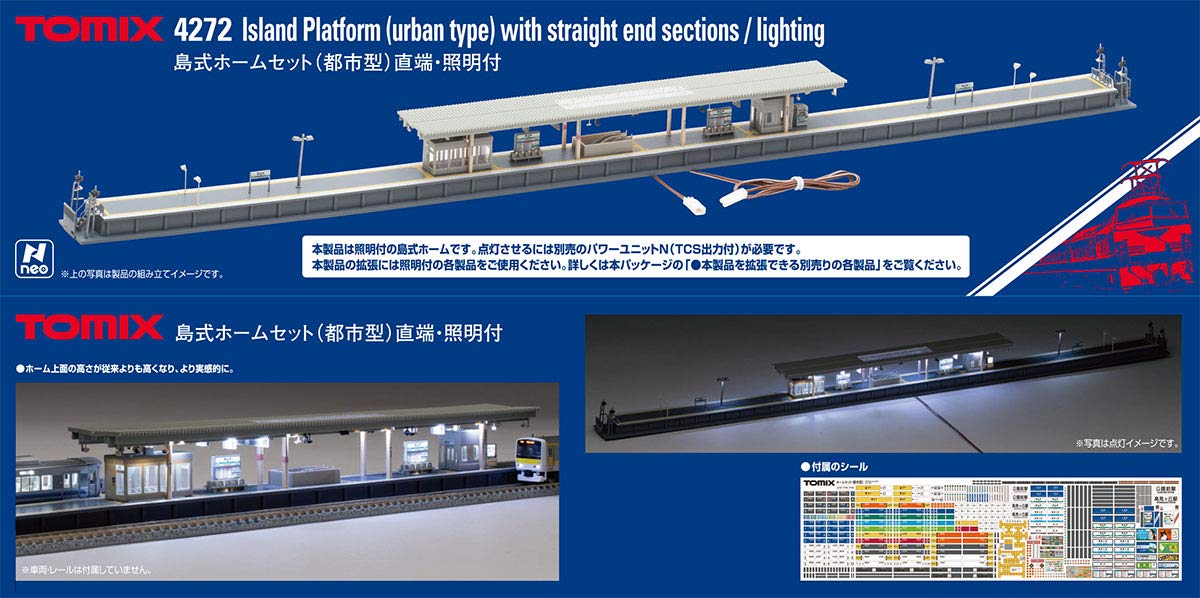 Tomytec Urban Island Home Set with Lighting N Gauge Straight End Railway Model 4272- Japan Figure Store - #1 Bring To You The Best Japanese Goods