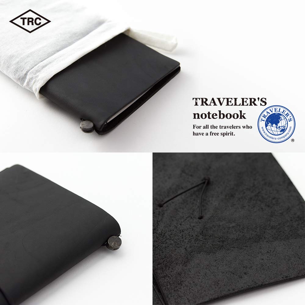 MIDORI Traveler’S Notebook Starter Kit Black Regular Size - Japan Figure Store - #1 Bring To You The Best Japanese Goods