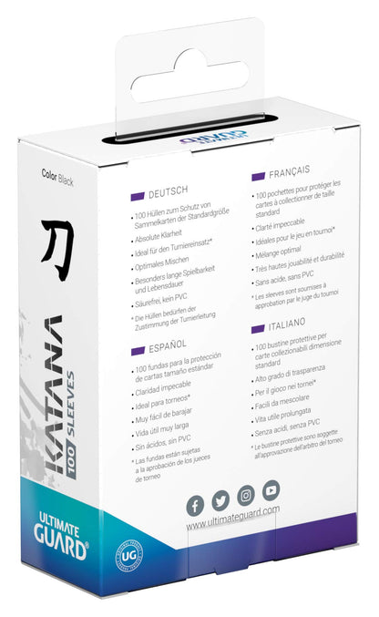 Ultimate Guard Katana Sleeves Standard Size Black X 100 Set- Japan Figure Store - #1 Bring To You The Best Japanese Goods