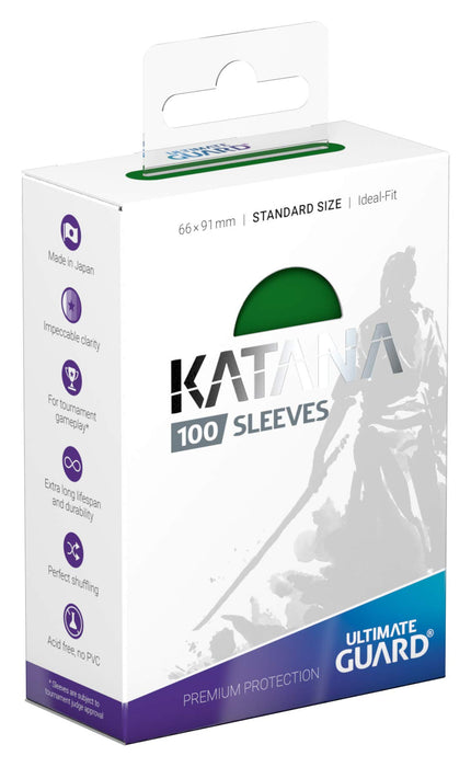Ultimate Guard Katana Sleeves Standard Size Green X 100 Set- Japan Figure Store - #1 Bring To You The Best Japanese Goods