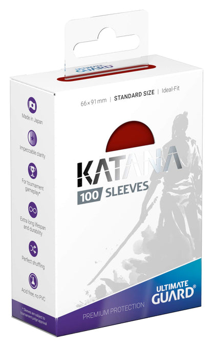 Ultimate Guard Katana Sleeves Standard Size Red X 100 Set- Japan Figure Store - #1 Bring To You The Best Japanese Goods
