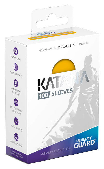 Ultimate Guard Katana Sleeves Standard Size Yellow X 100 Set- Japan Figure Store - #1 Bring To You The Best Japanese Goods