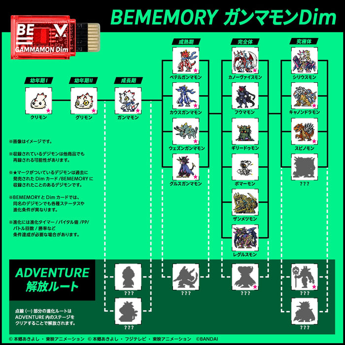Dim Card Gammamon Vital Bracelet Bememory Digimon- Japan Figure Store - #1 Bring To You The Best Japanese Goods
