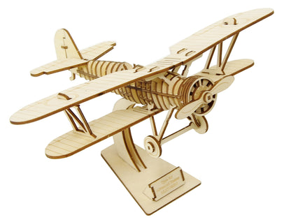 A-ZONE Wooden Art Ki-Gu-Mi Biplane- Japan Figure Store - #1 Bring To You The Best Japanese Goods