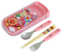 Lec Anpanman Slide 3-Piece Set (Chopsticks Spoon Fork) Pink - Japan- Japan Figure Store - #1 Bring To You The Best Japanese Goods
