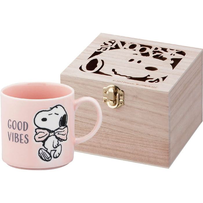 YAMAKA Peanuts Snoopy Mug With Wooden Box Good Vibes- Japan Figure Store - #1 Bring To You The Best Japanese Goods