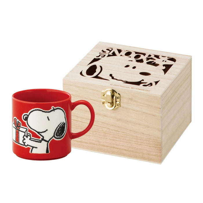 YAMAKA Peanuts Snoopy Mug With Wooden Box Happy Holiday- Japan Figure Store - #1 Bring To You The Best Japanese Goods
