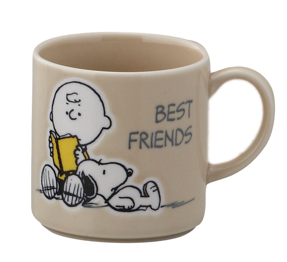 YAMAKA Peanuts Snoopy Mug With Wooden Box Best Briends- Japan Figure Store - #1 Bring To You The Best Japanese Goods