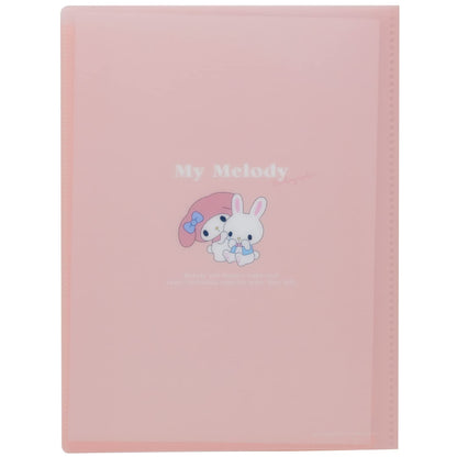 Yamano Paper Industry My Melody Clear File A4 Size 6 Pockets Pink 4720-505- Japan Figure Store - #1 Bring To You The Best Japanese Goods