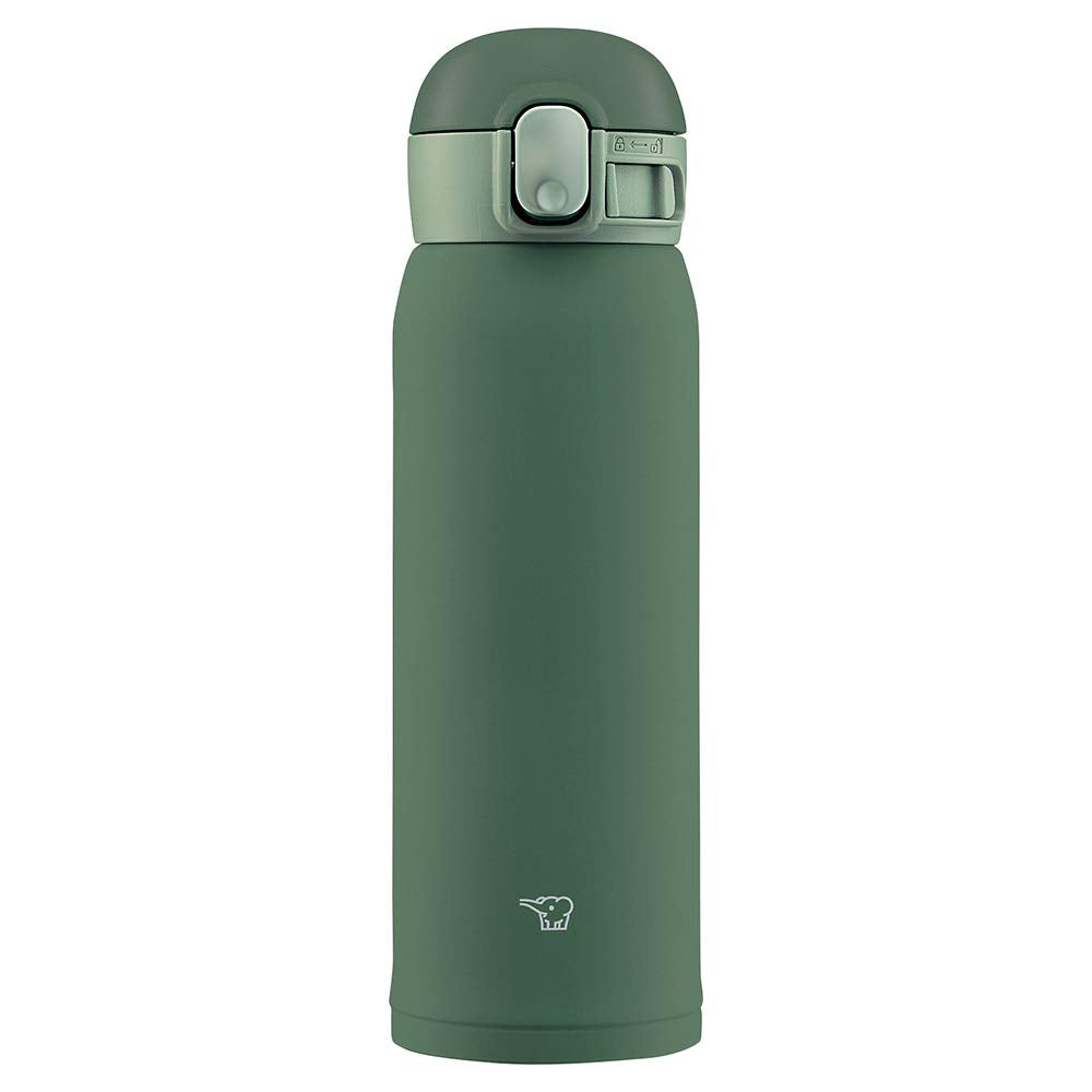 Zojirushi Water Bottle (Seamless One Touch): Olive 480ml - Stainless Steel Bottle Made In Japan- Japan Figure Store - #1 Bring To You The Best Japanese Goods