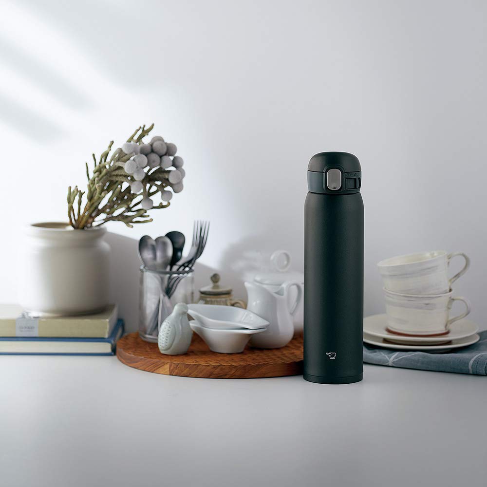 Zojirushi Water Bottle (Seamless One Touch): Black 600ml Japanese Stainless Steel Bottle- Japan Figure Store - #1 Bring To You The Best Japanese Goods